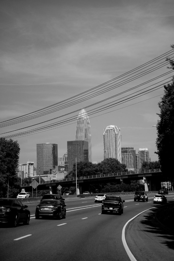 Charlotte highway and skyline