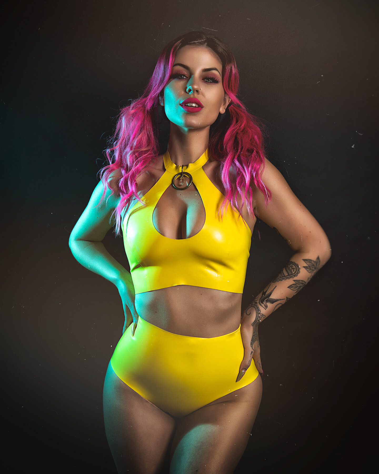 Aemelia Fox wearing Liquorice and Lace Latex