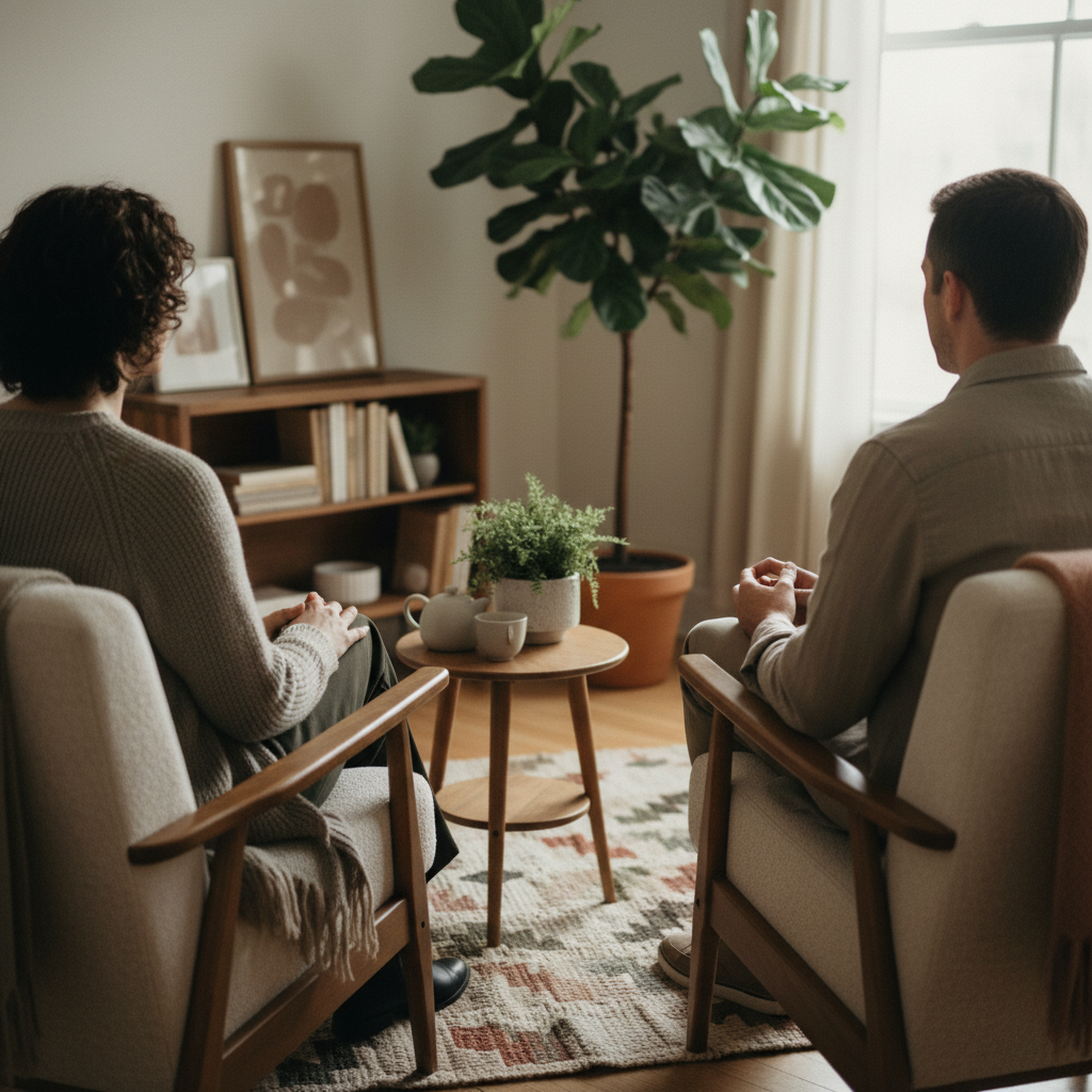 Therapist and patient in session