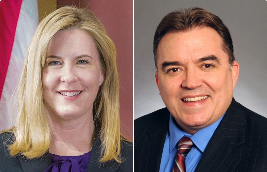 Official portraits — Rep. Melissa Hortman and Sen. John Hoffman