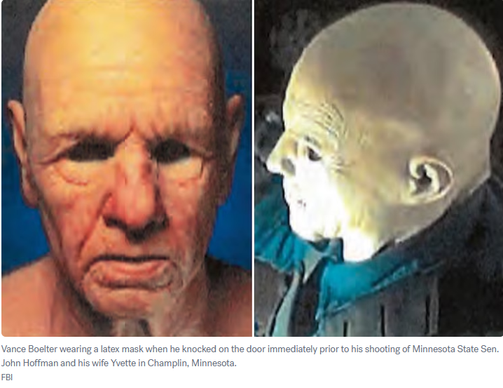 Boelter's silicone mask — advertised vs. worn