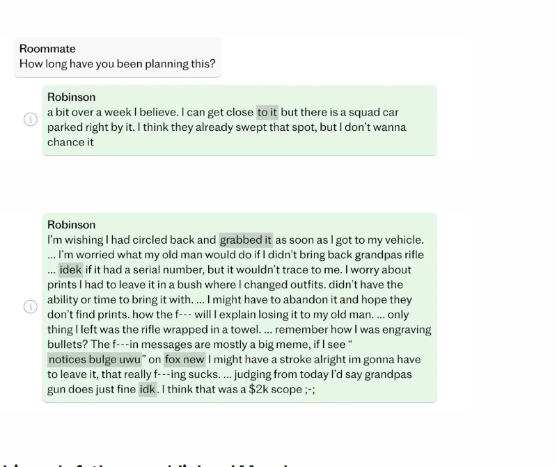 Text exchange — Robinson and Twiggs — Part 2