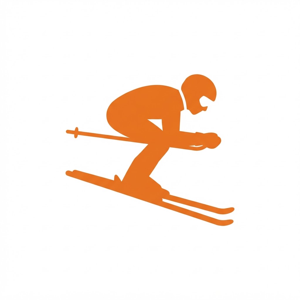 Skiing silhouette