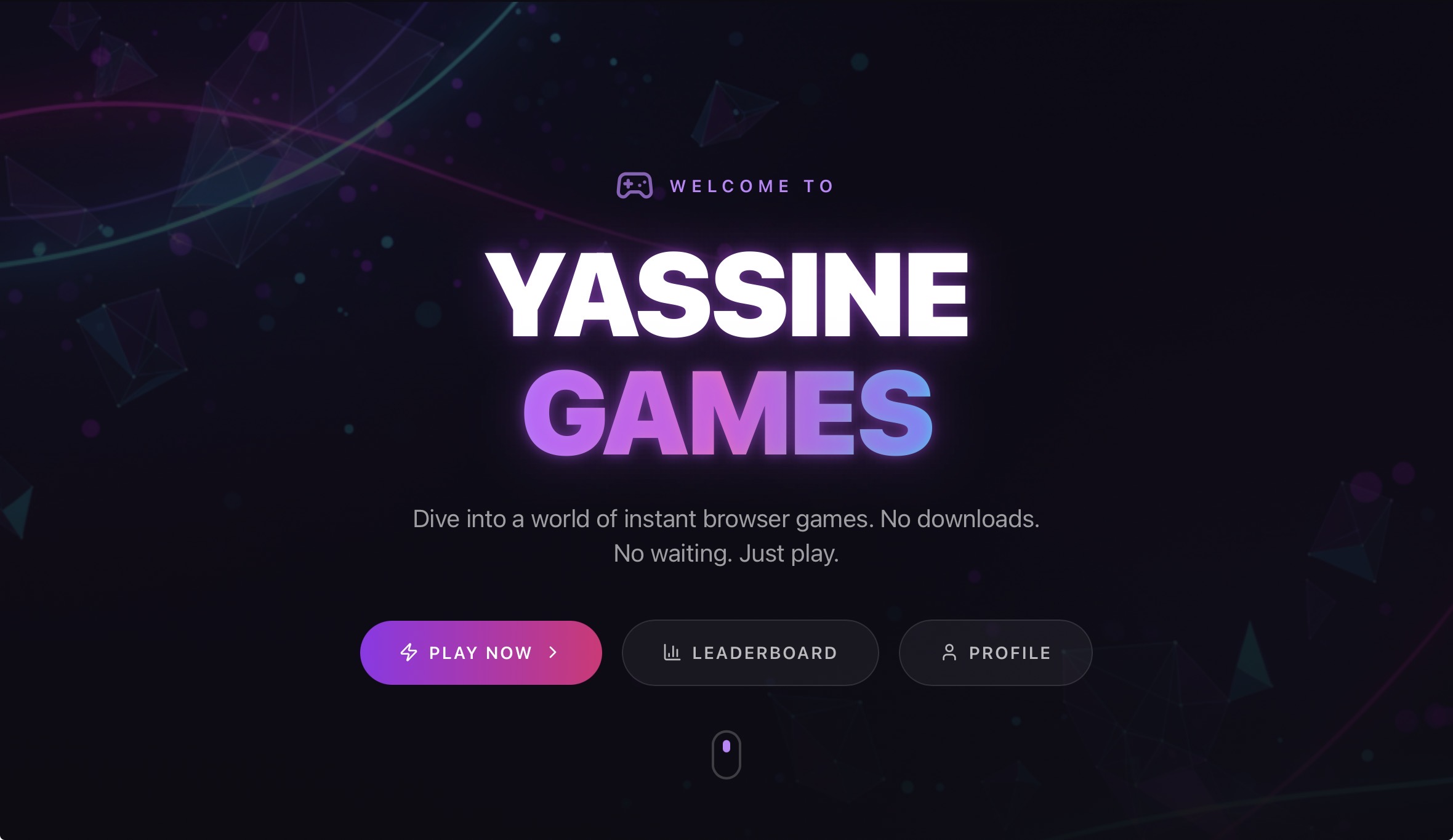 Yassine Games template preview