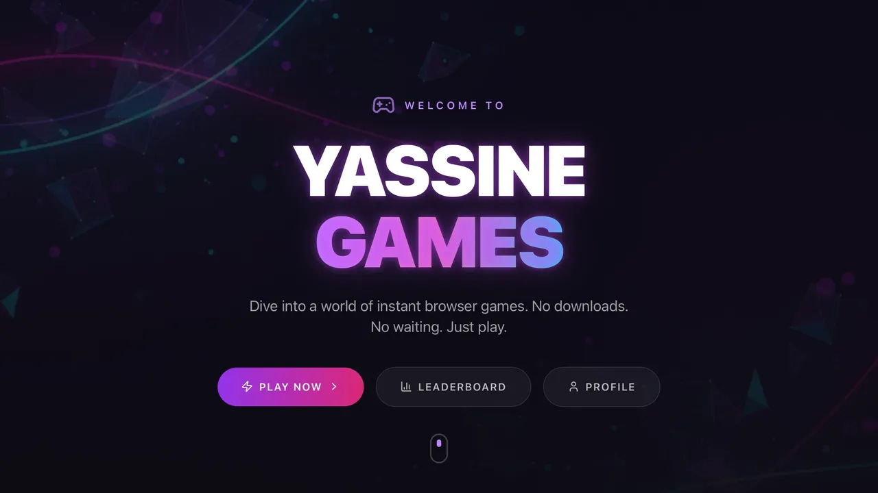 Yassine Games template preview