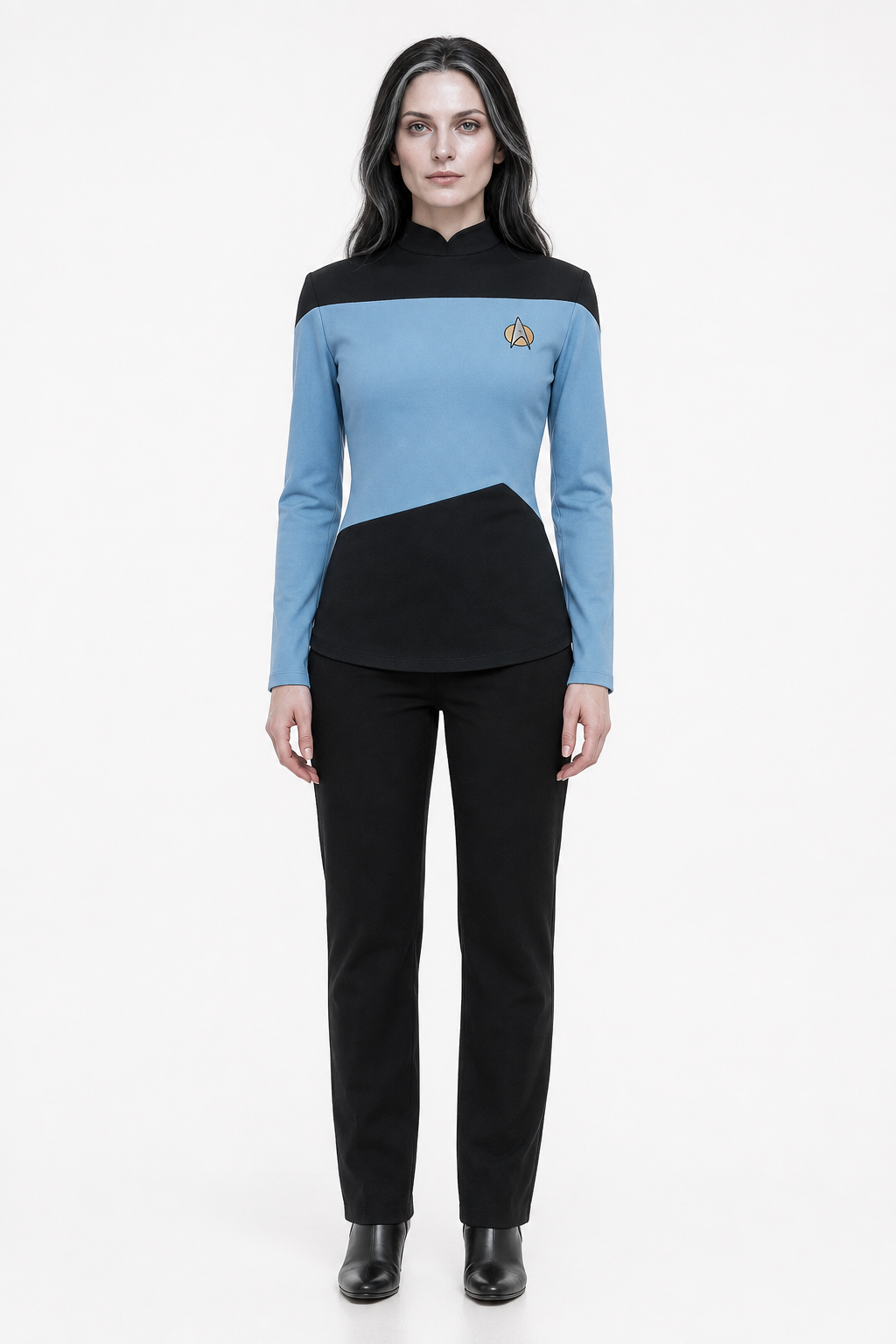 Women's Blue & Black Sci-Fi Science Officer Costume