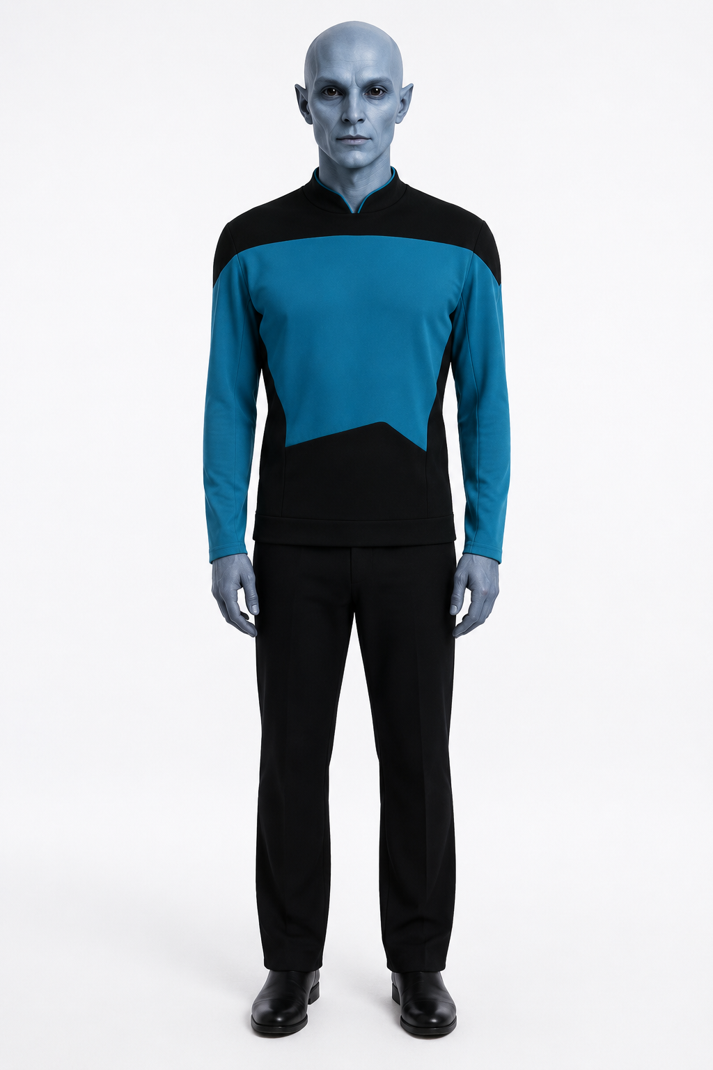 Blue Alien Sci-Fi Crew Officer Costume