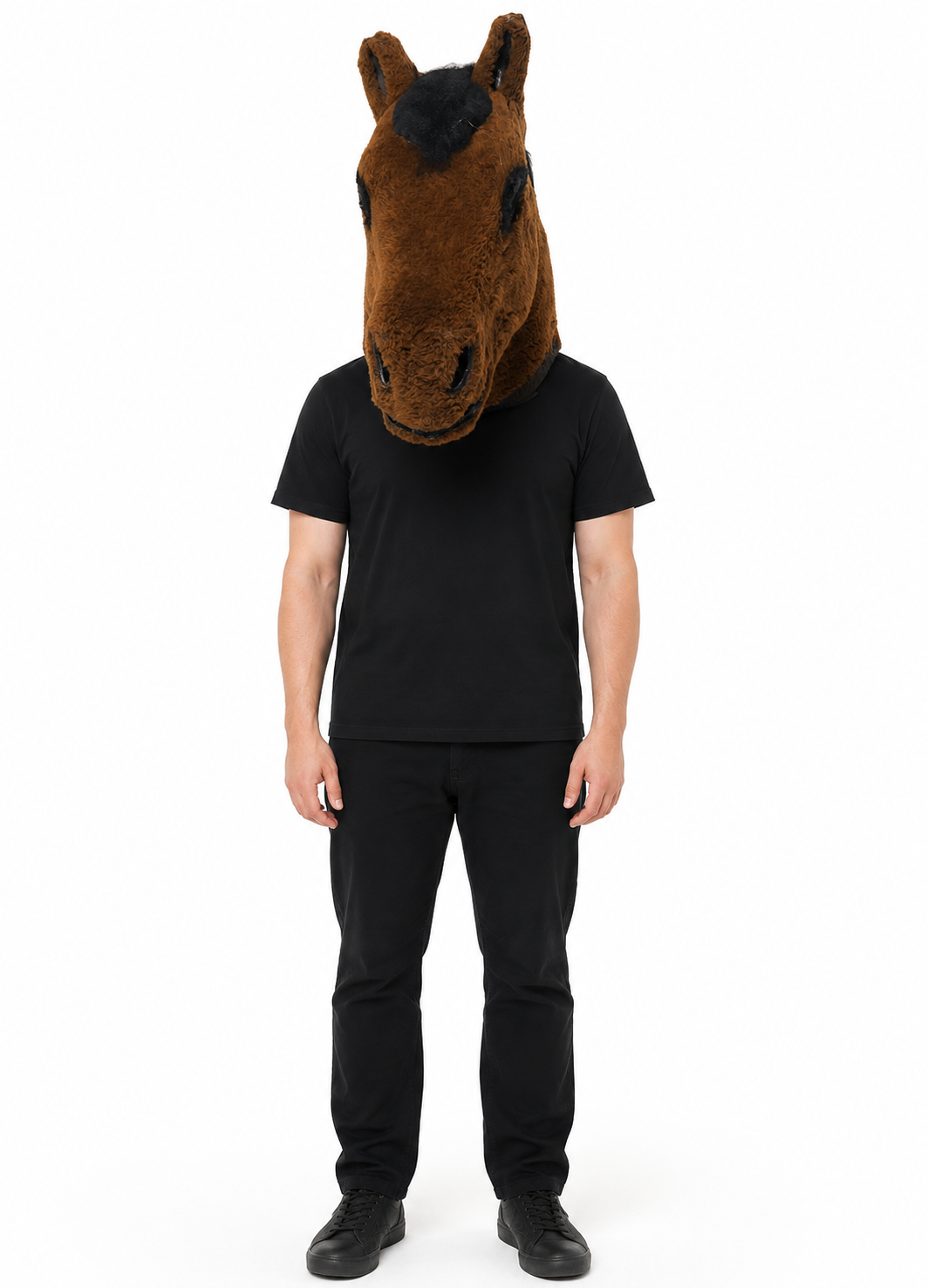 Brown Horse Mascot Head