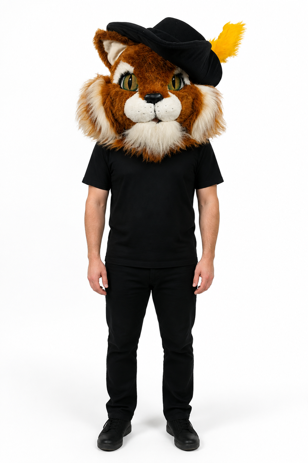 Swashbuckling Orange Cat Mascot Head