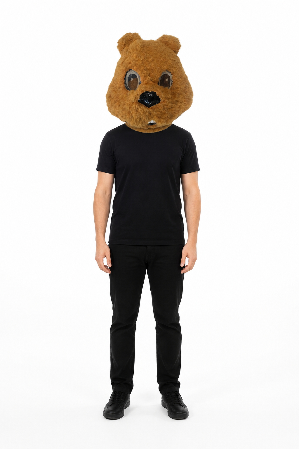 Brown Bear Cub Mascot Head