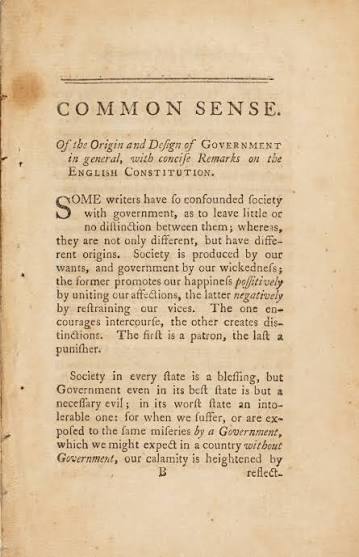 Common Sense pamphlet