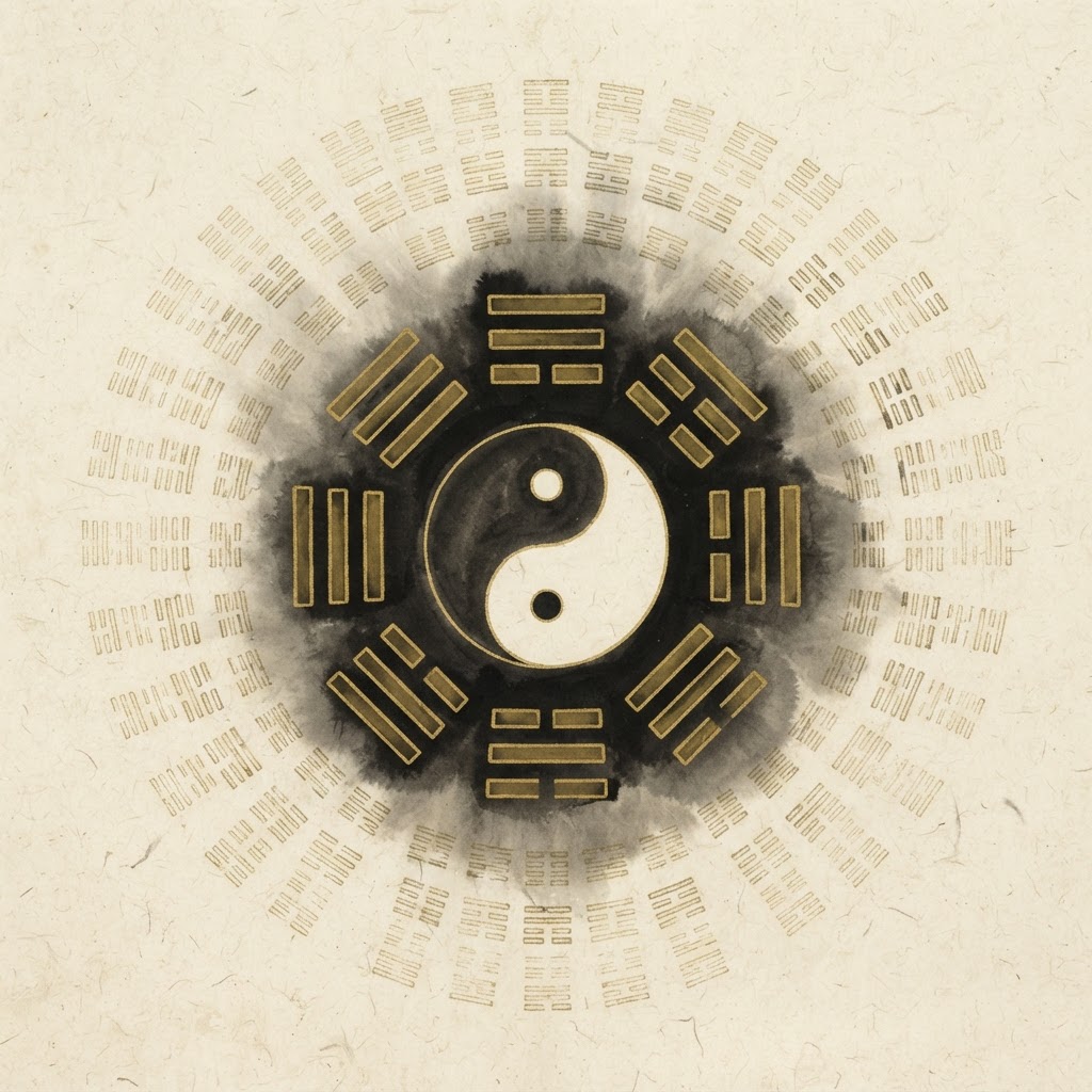 The eight trigrams of the I Ching arranged in a circle