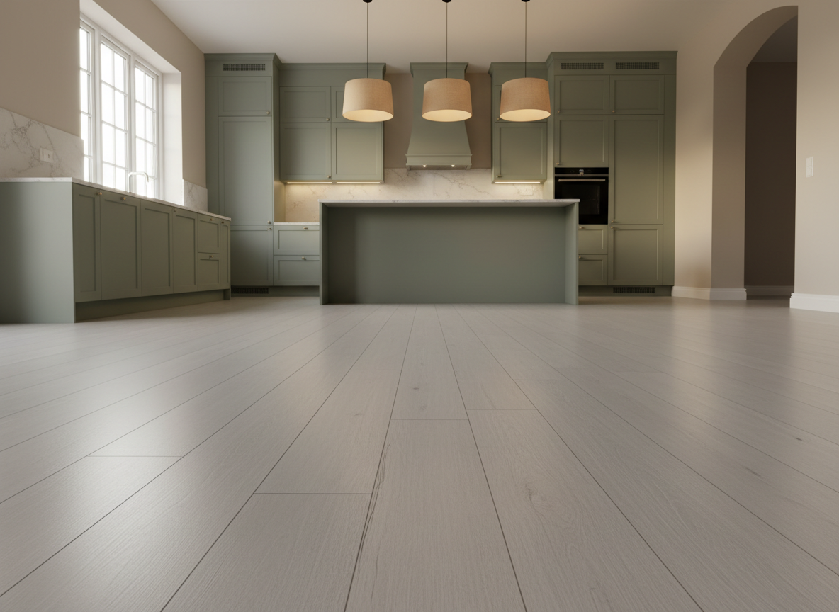 Modern kitchen with premium flooring