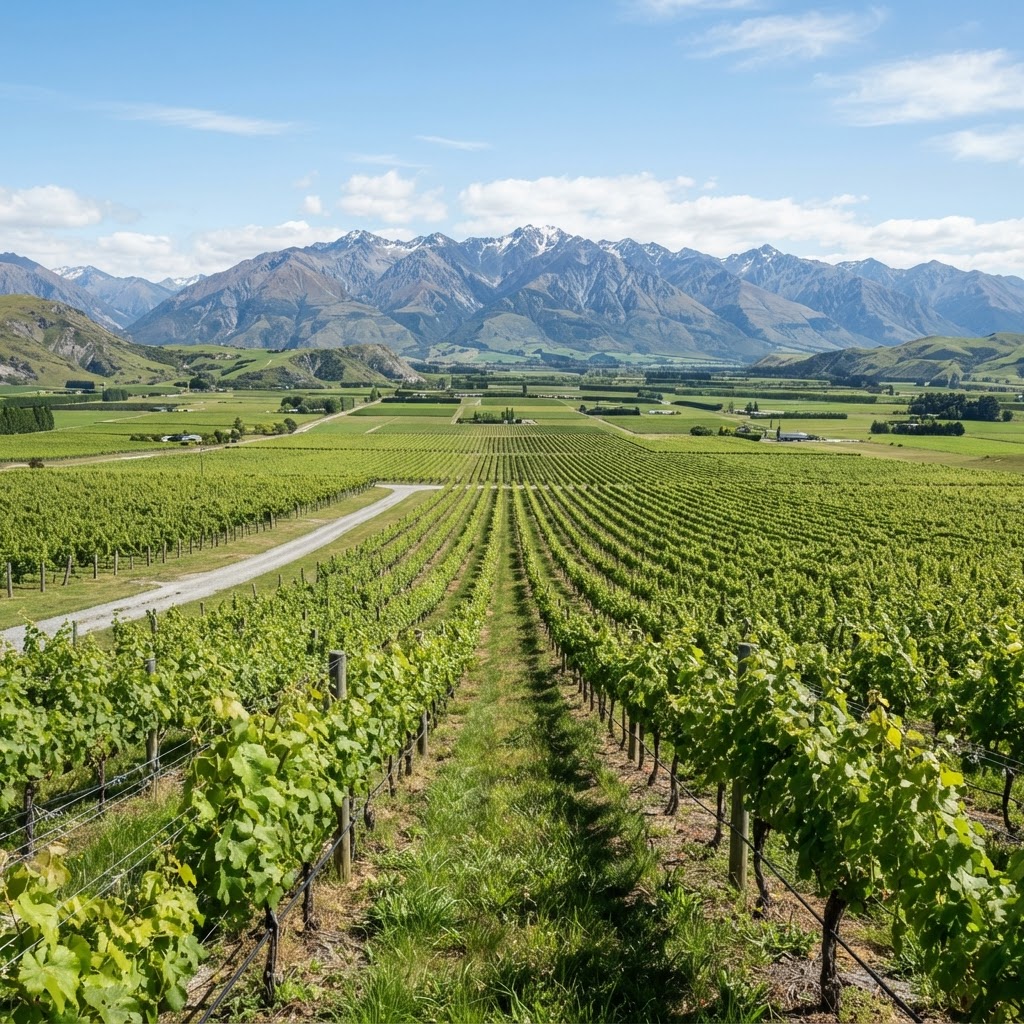 New Zealand wine region — vineyard landscape