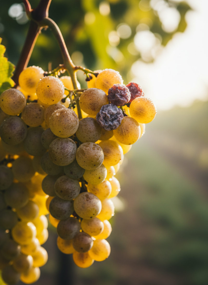 Semillon grape variety — close-up of ripe clusters on the vine