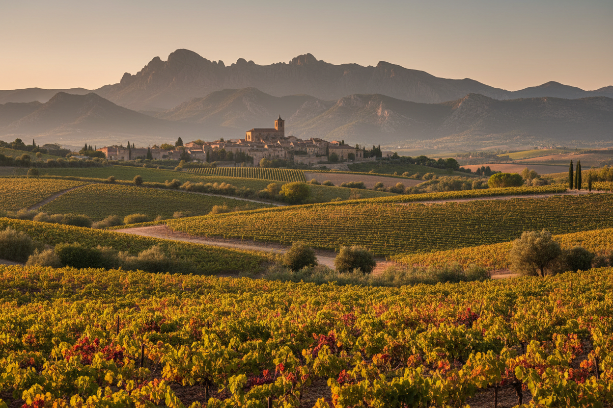 Spain wine region — vineyard landscape