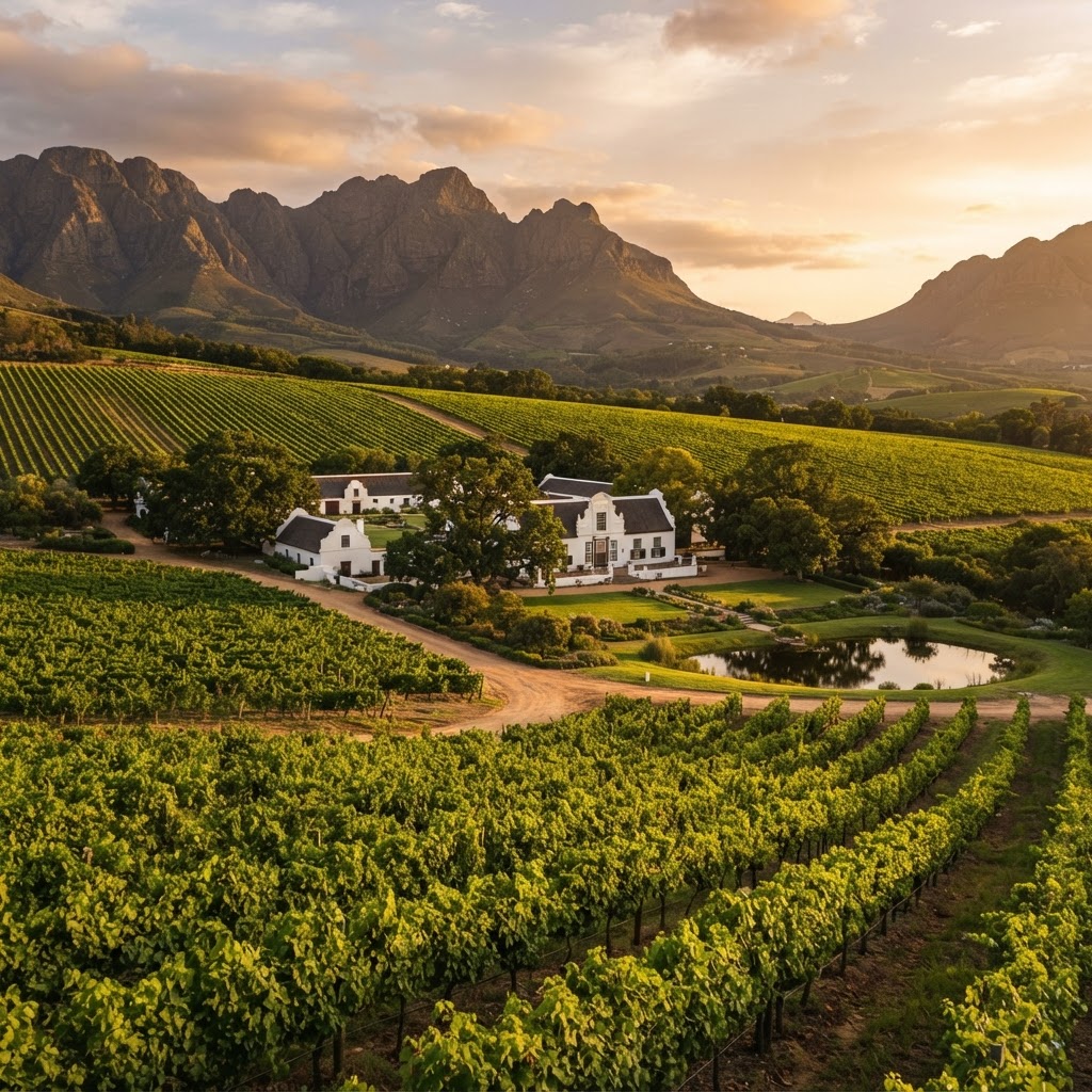 South Africa wine region — vineyard landscape