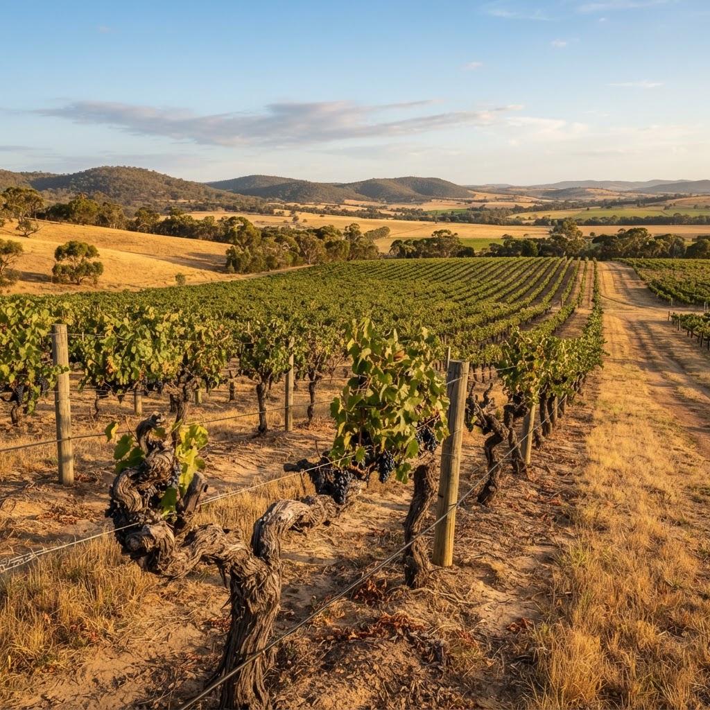 Australia wine region — vineyard landscape