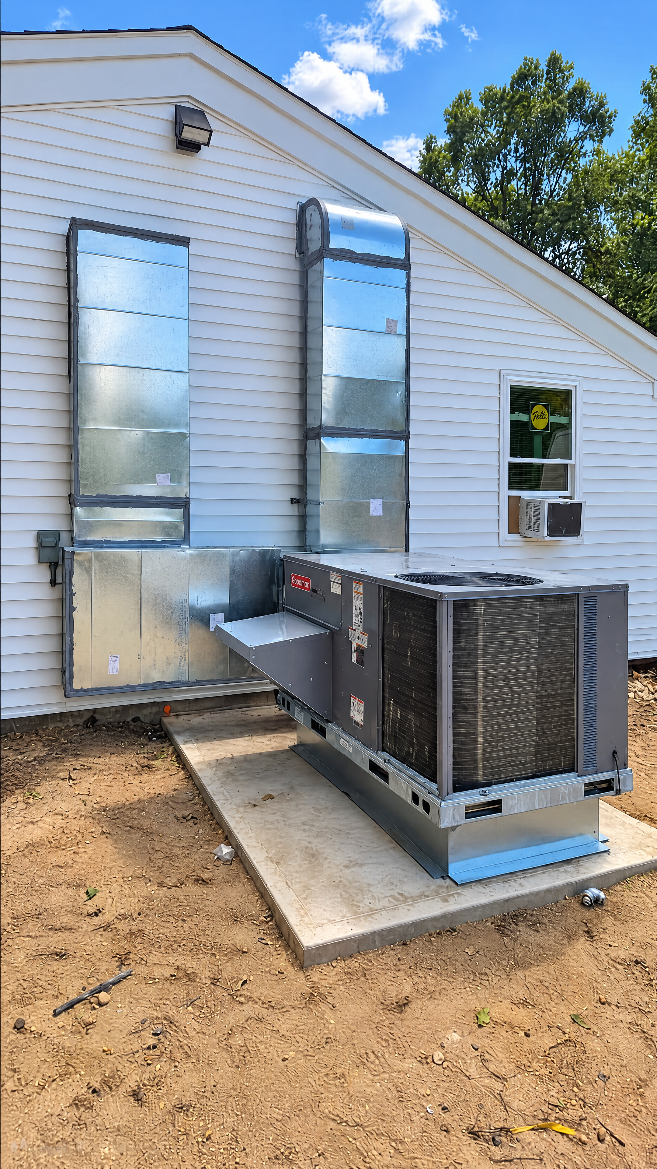 Goodman rooftop unit (RTU) installation