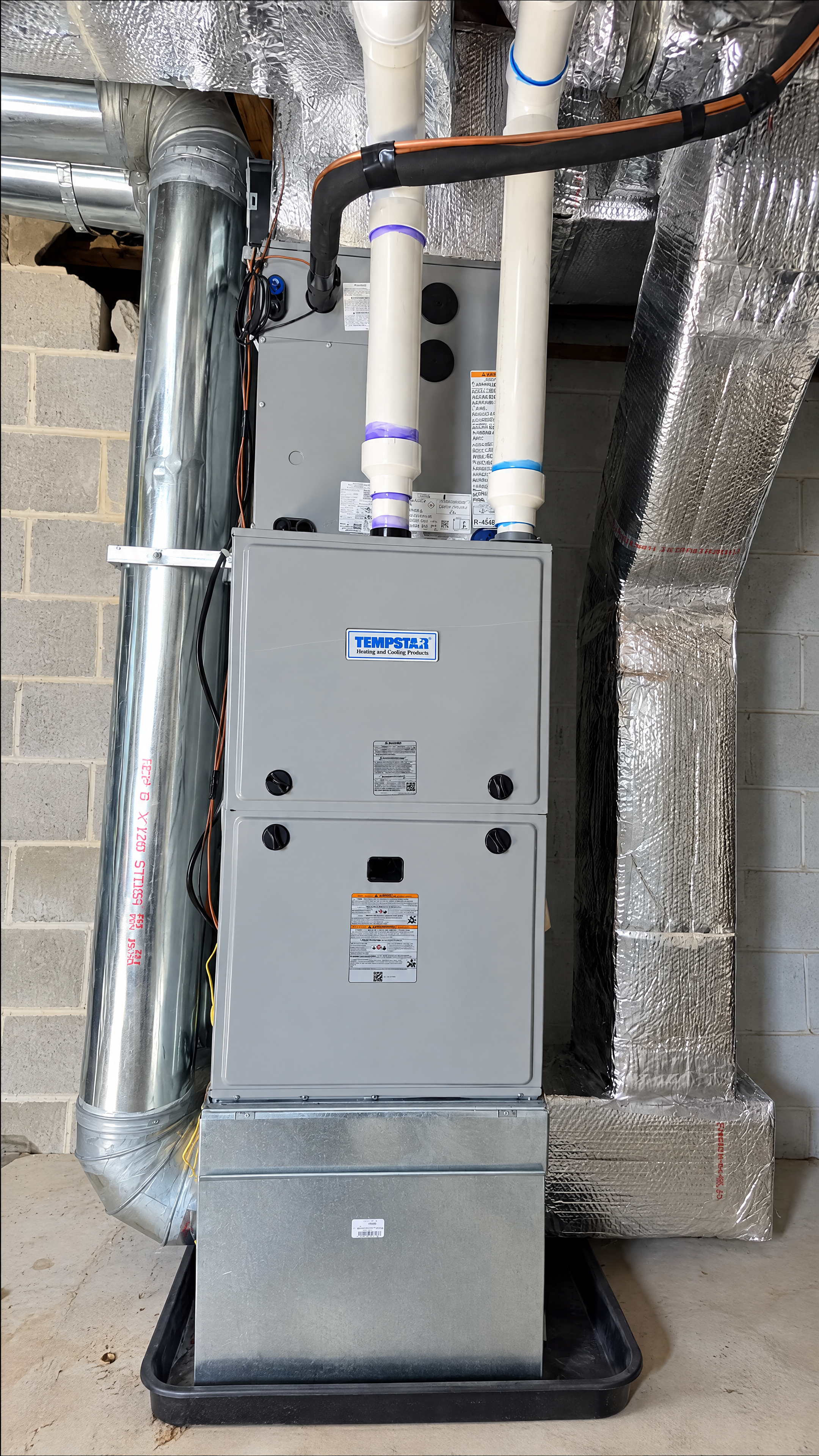 Tempstar furnace with new ductwork