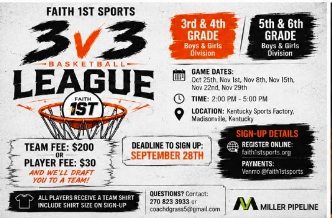 3V3 Basketball League flyer