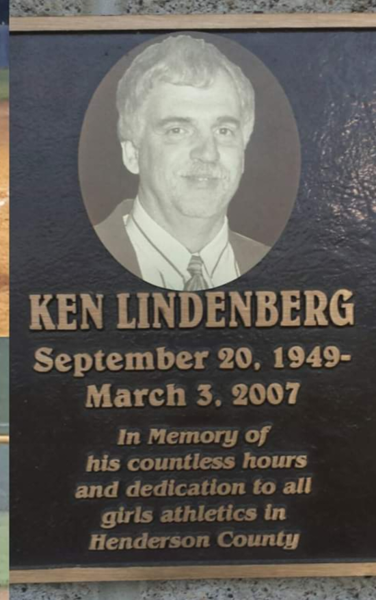 Memorial plaque for Ken Lindenberg