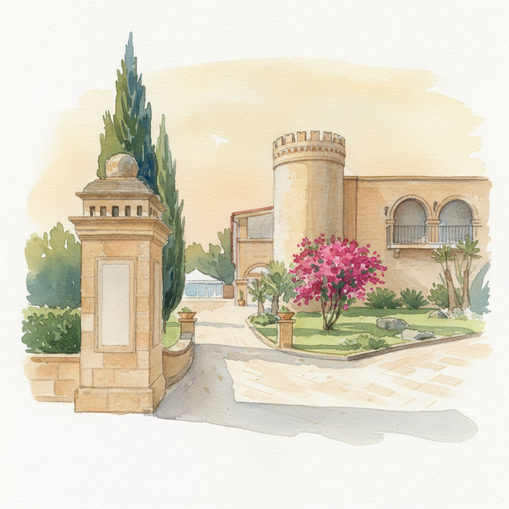 Puglia Masseria at sunset