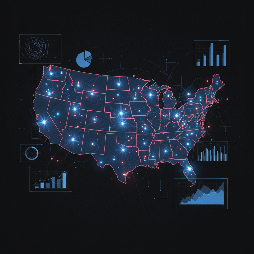 Election intelligence map of the United States