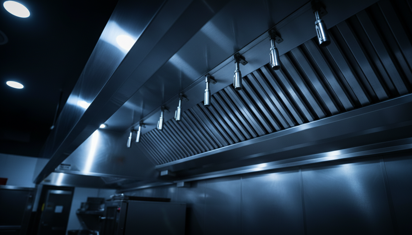Commercial kitchen exhaust hood system
