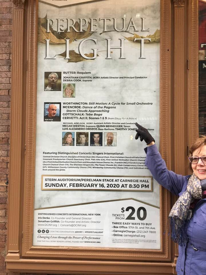 Perpetual Light concert poster at Carnegie Hall featuring Elegy for a Prince