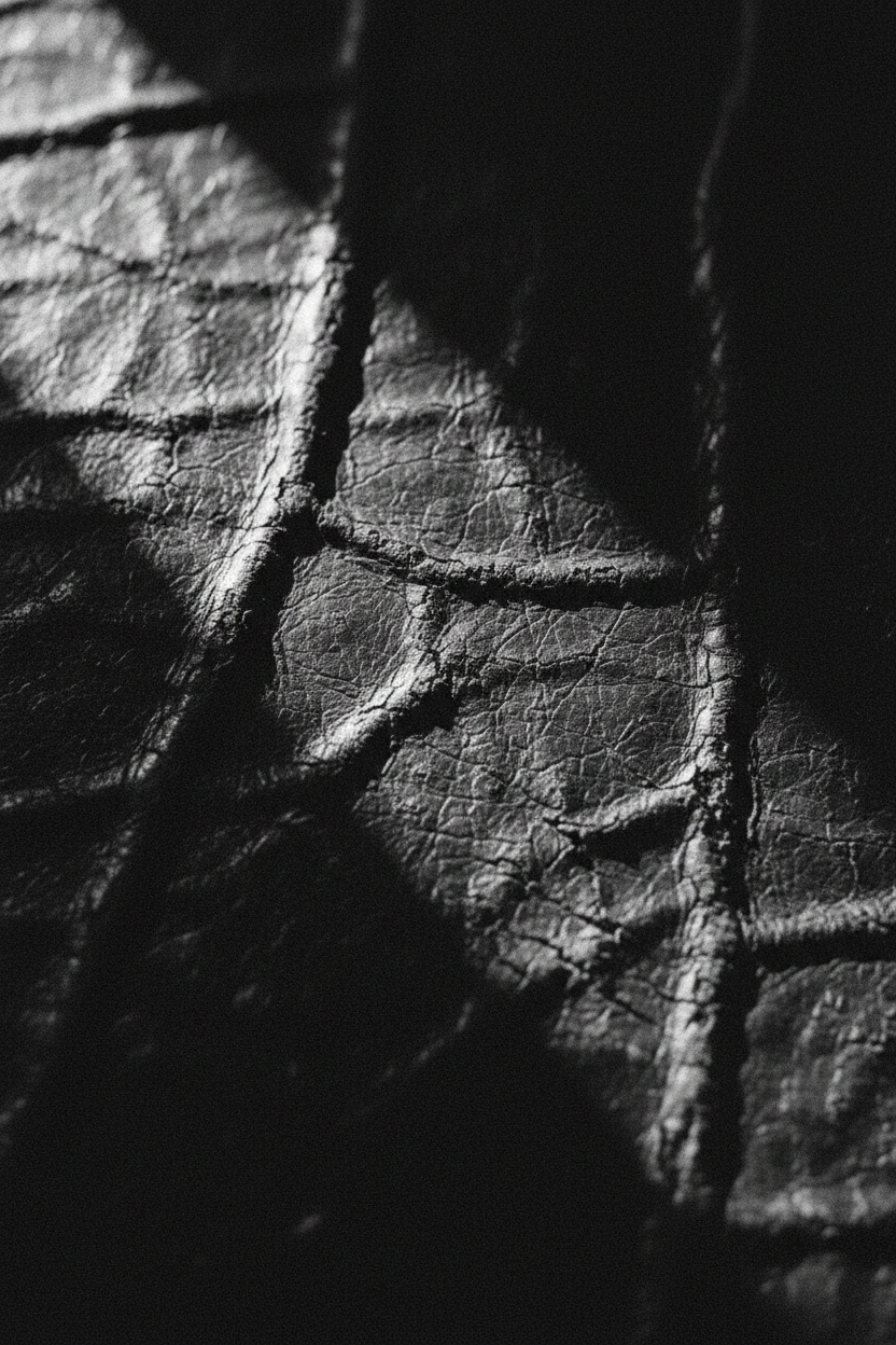 Holdings — tactile material detail in black and white