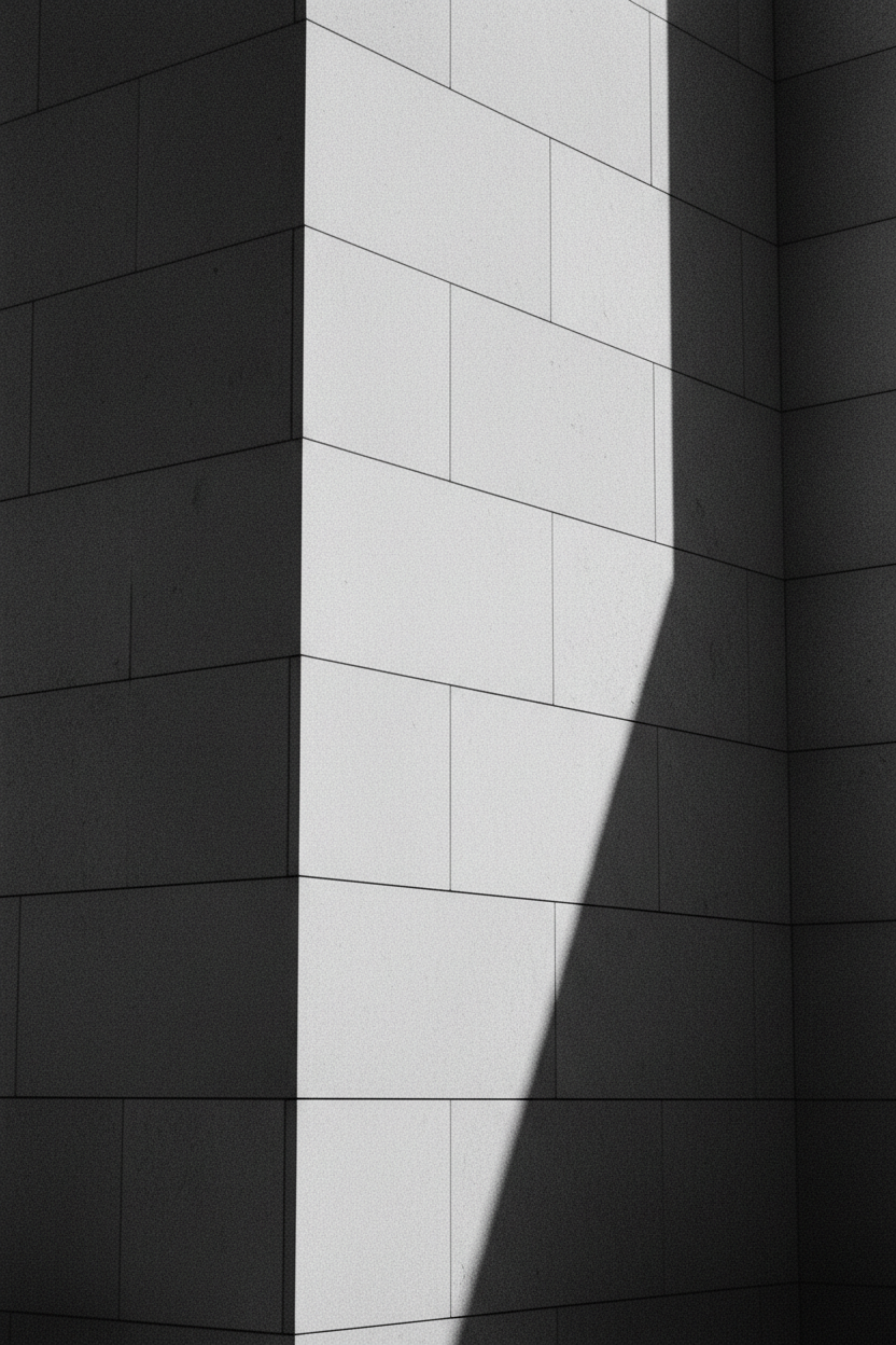 Stewardship — tactile material detail in black and white