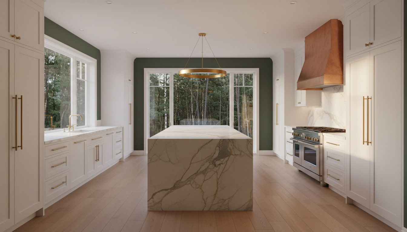 Luxury modern kitchen with premium cabinetry by MRM Wood Products