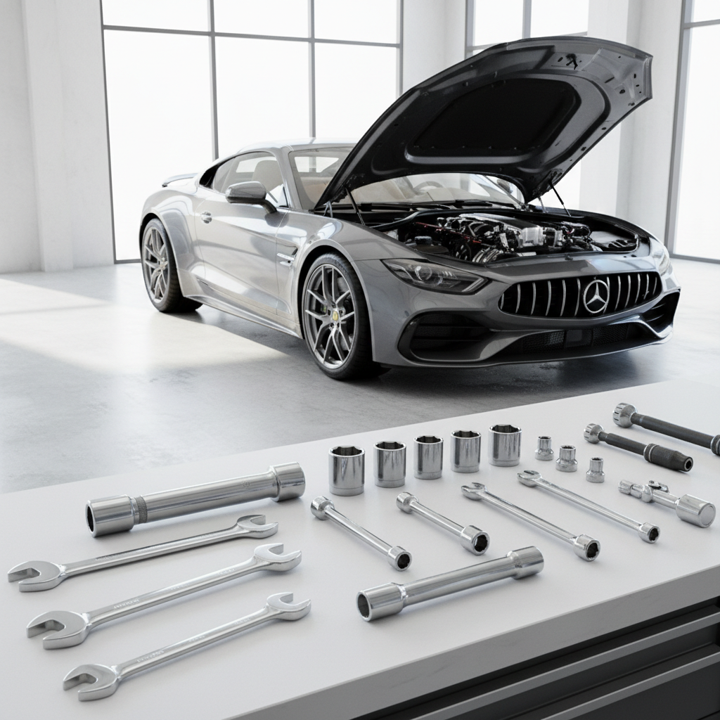 Timing belt replacement tools and engine components in Listowel
