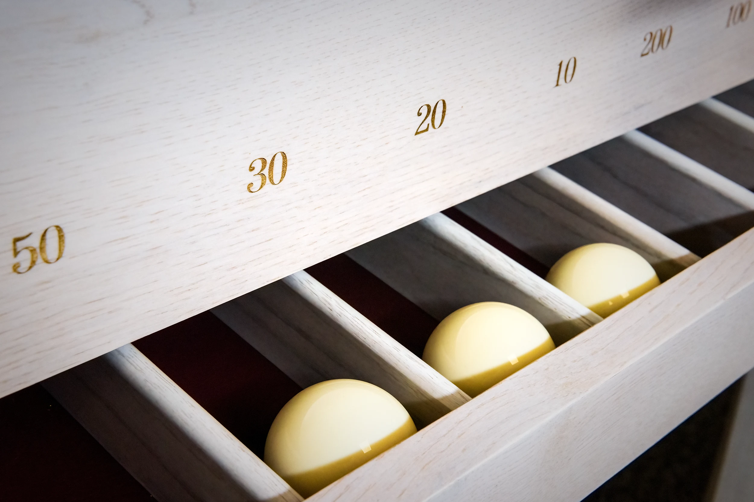 Handmade limed oak bar billiards table in contemporary Hertfordshire family home - detail 6