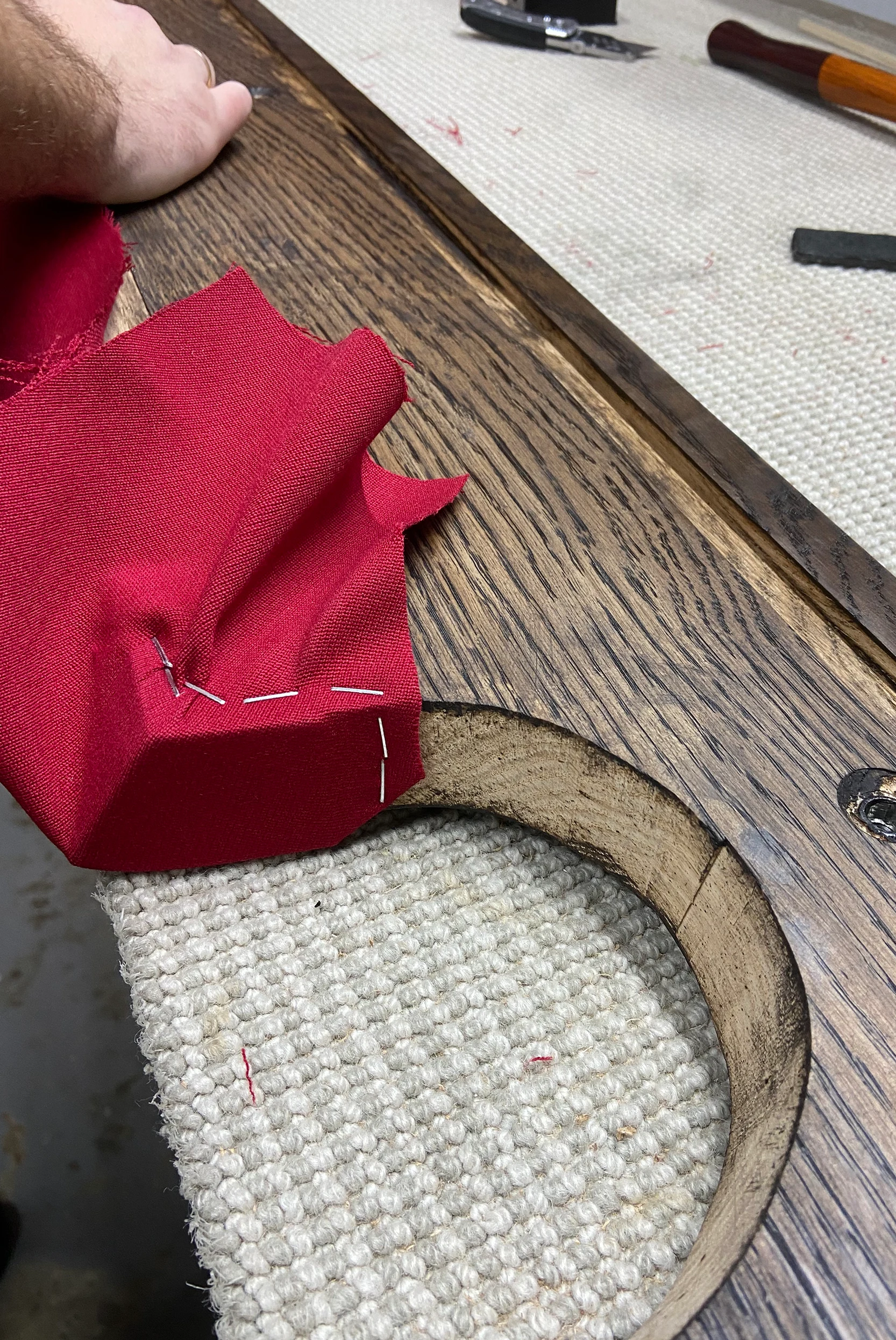 Traditional cabinet making using mortise and tenon joinery in the Berkshire workshop