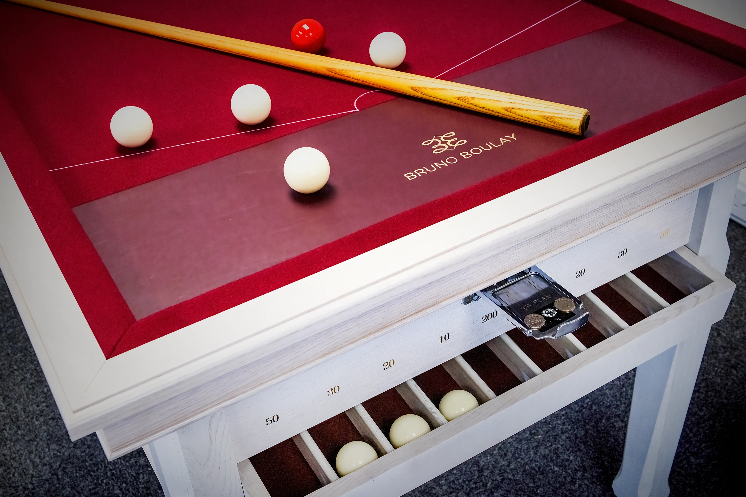 Handmade bar billiards table in a luxury country house interior