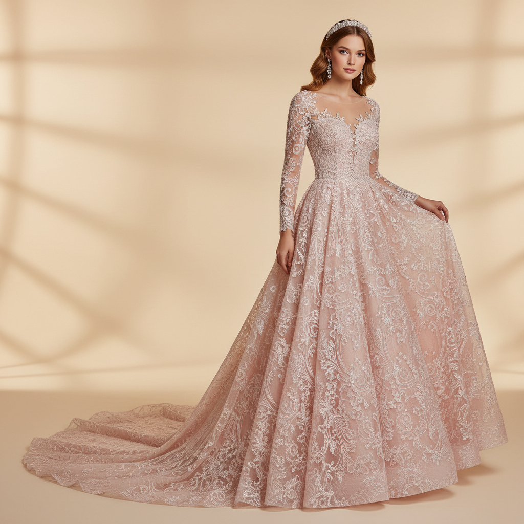 Blush Lace Gown