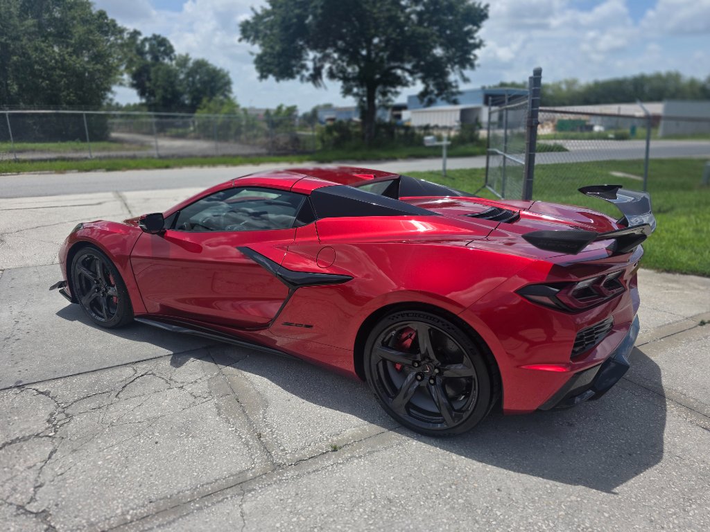 Red Corvette Z06 convertible