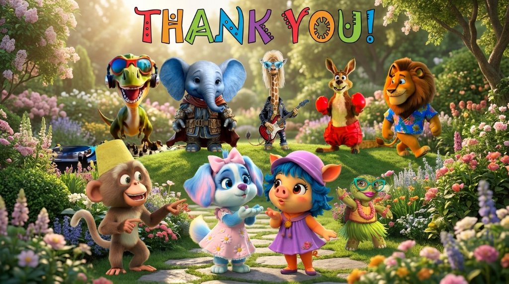 Thank you from Pinky and Friends