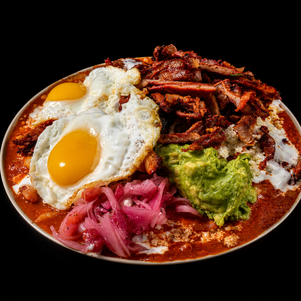 Chilaquiles con trompo