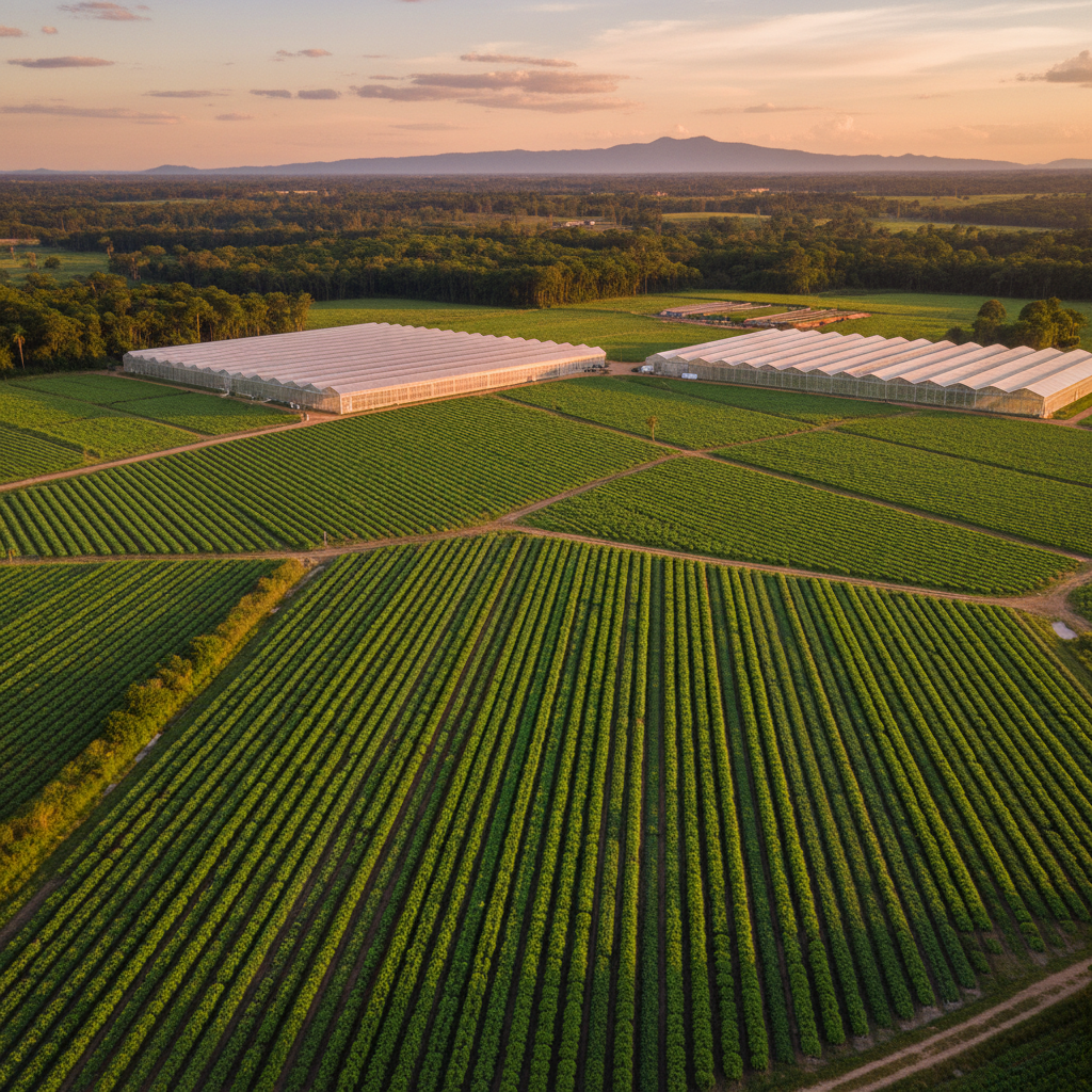 Horticultura brasileira vista aérea