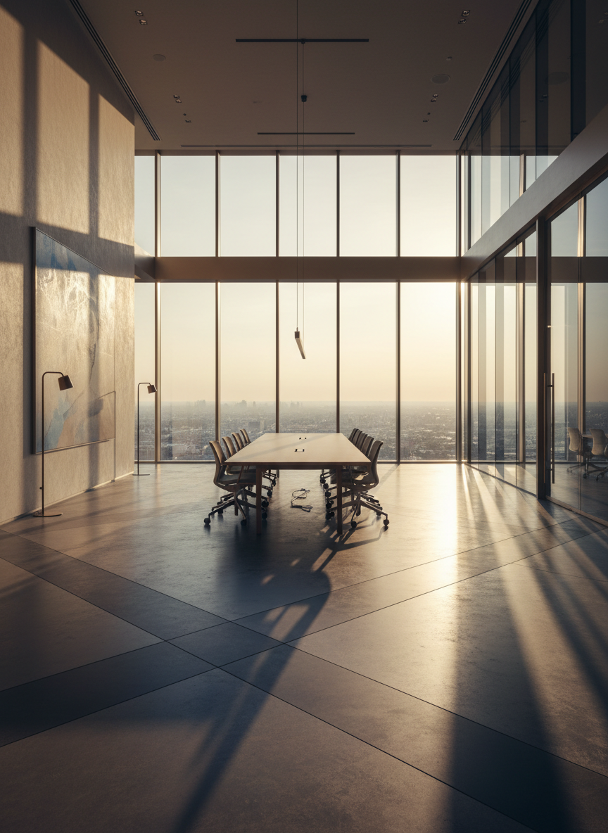 Modern office with natural light for corporate grief training
