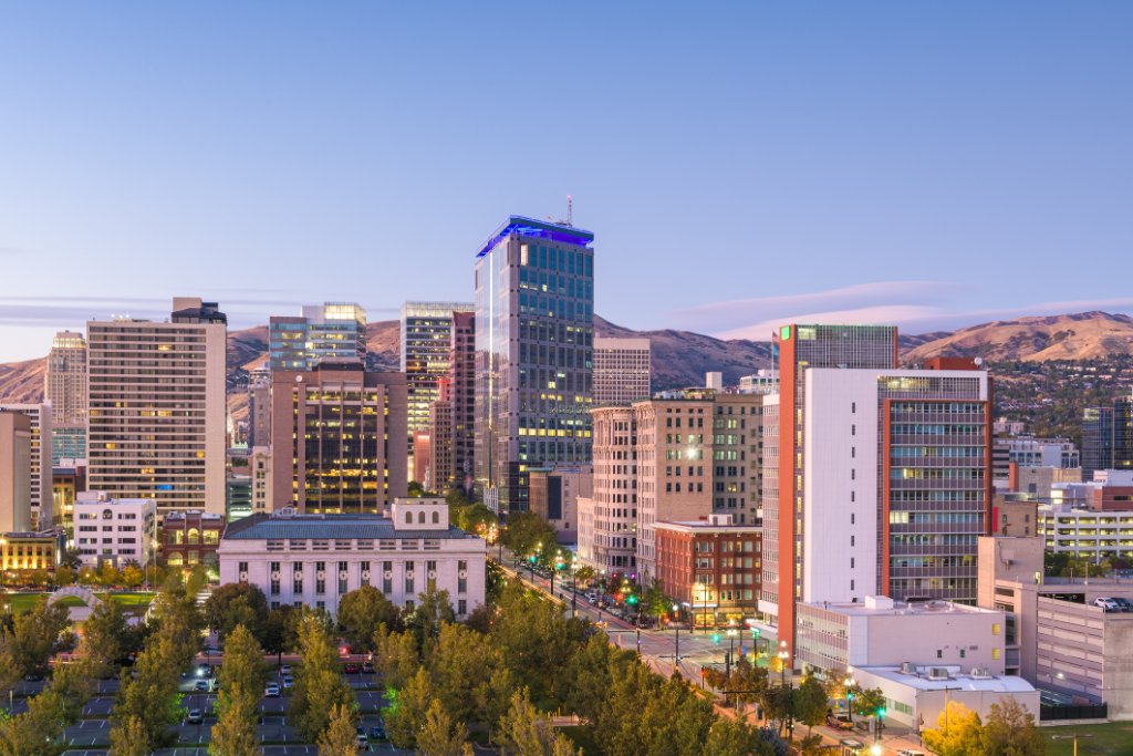 Commercial property aerial view