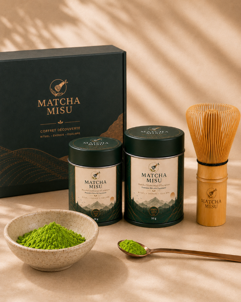 MATCHA MISU MAROC — Pack Signature vue 4 · matcha bio au Maroc