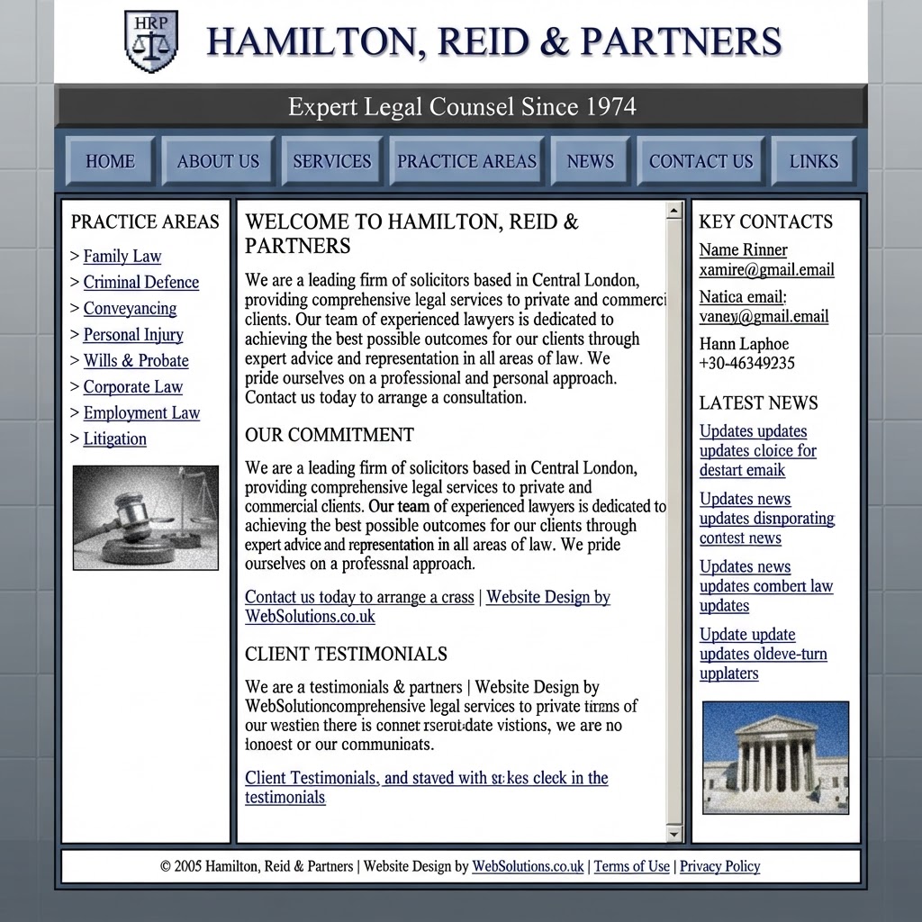 Dated solicitor website example