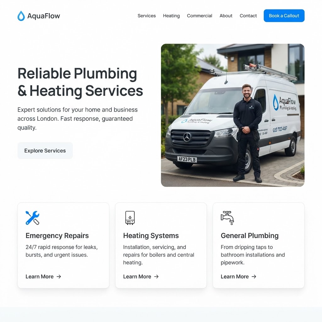 Rebuilt trades website example