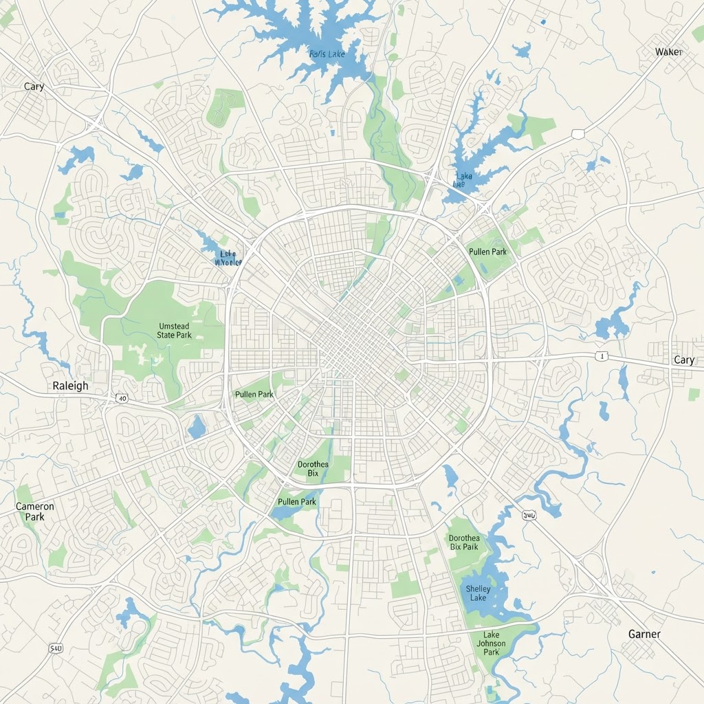 Map of Raleigh