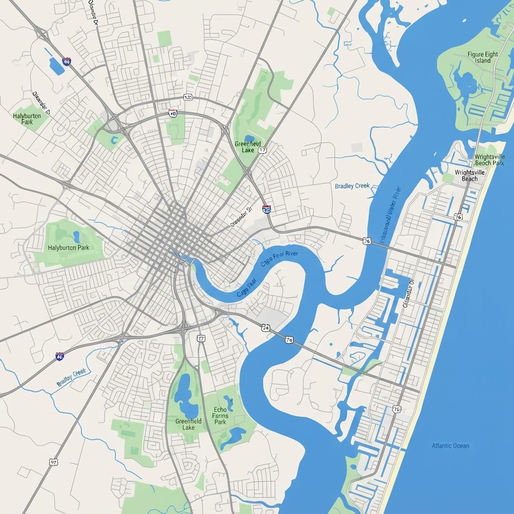 Map of Wilmington