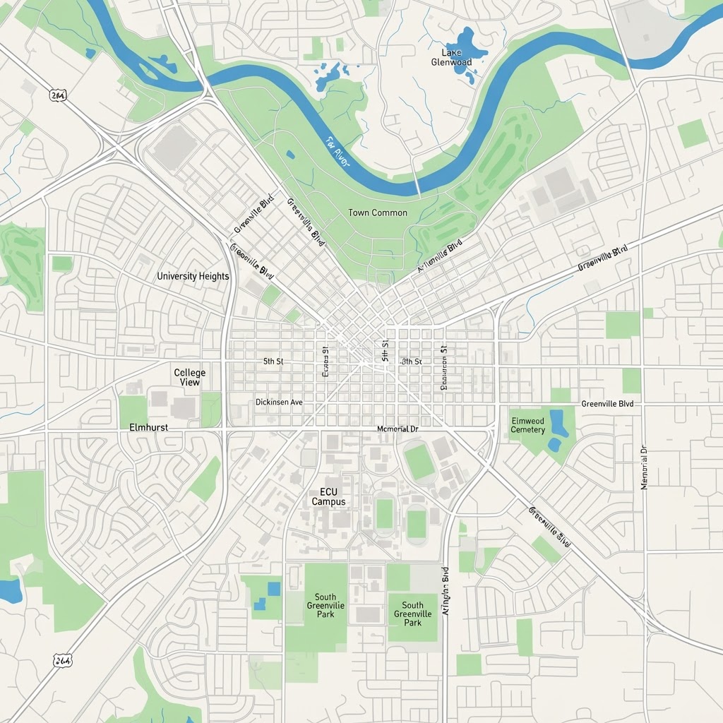 Map of Greenville